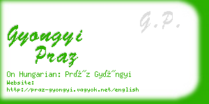 gyongyi praz business card